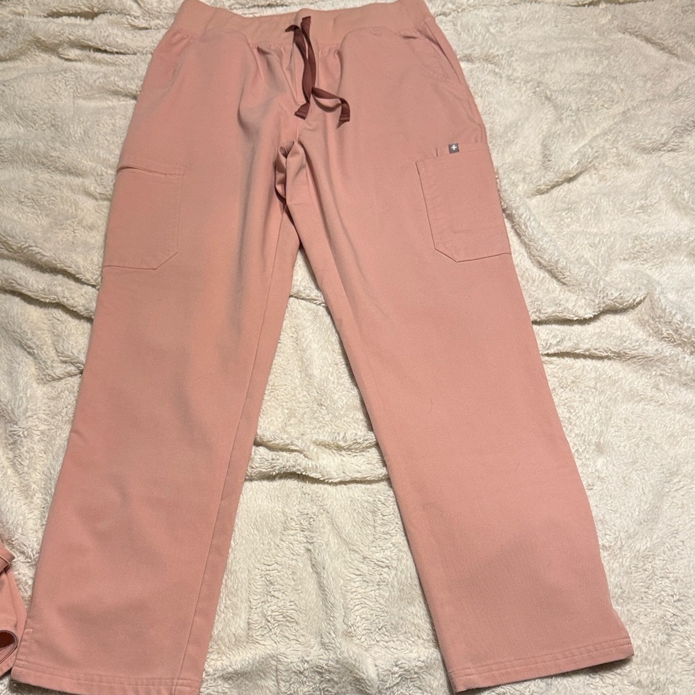 Figs sand pink Yola High waisted pants